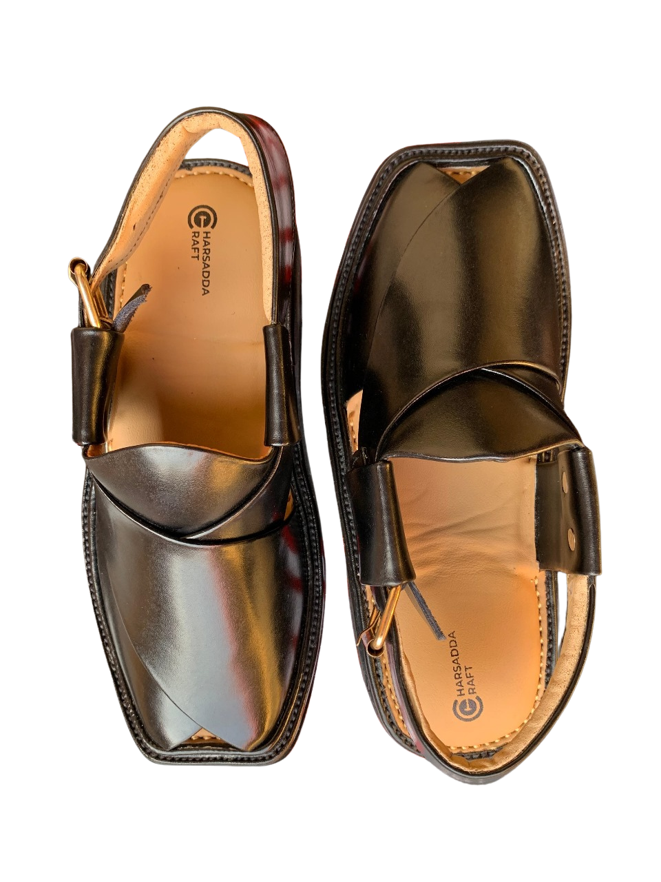 Black smart zalmi peshawari chappal