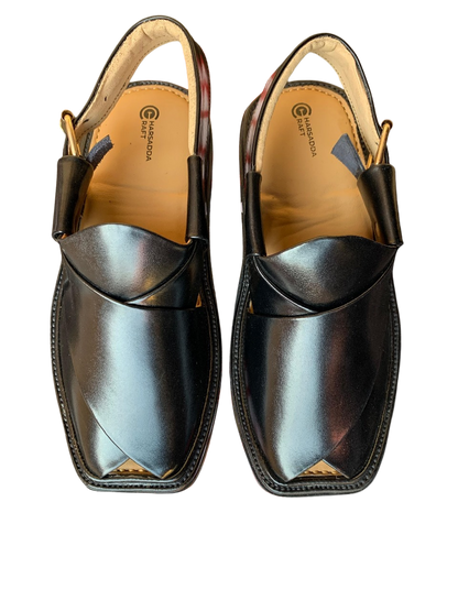 Black smart zalmi peshawari chappal