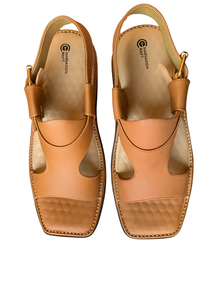 Yellow panjedar peshawari chappal