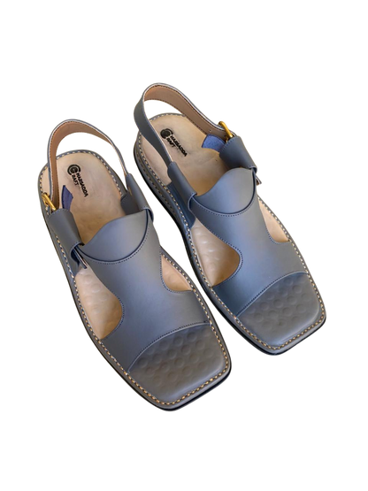Grey panjedar peshawari chappal