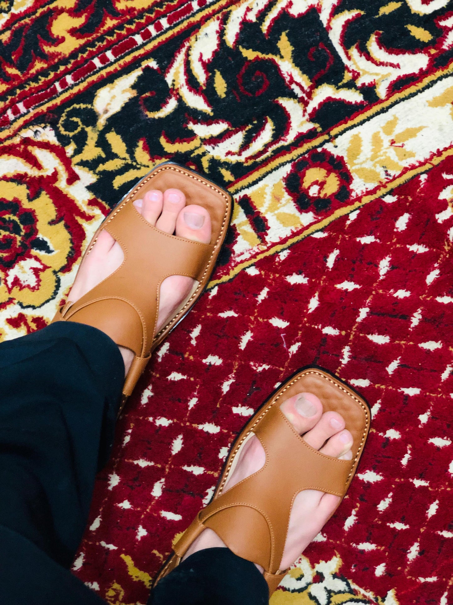 Yellow panjedar peshawari chappal