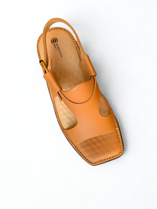 Yellow panjedar peshawari chappal